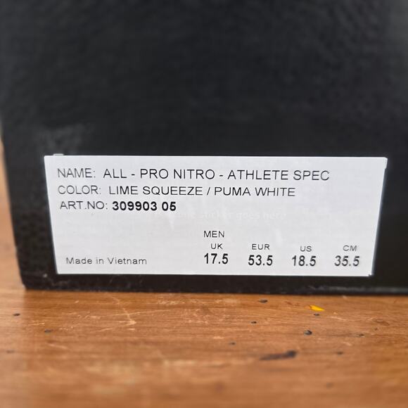 Deandre Ayton Owned Sz 18.5M Puma All‎ Pro Nitro Athlete Specific Promo Sneakers main image 13